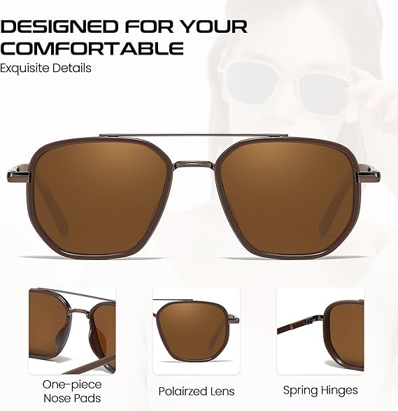 Tangle Free Aviator Sunglasses