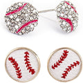 2 pair Moms - Baseball Earrings