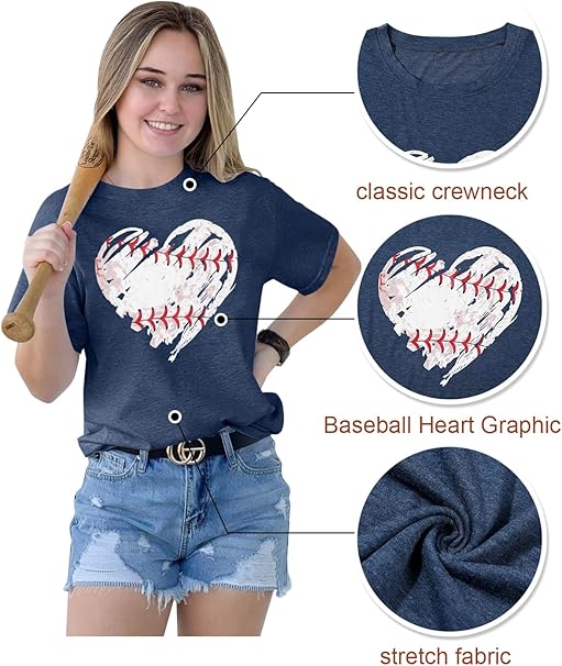 Baseball Shirts Women Baseball Mom Tshirt